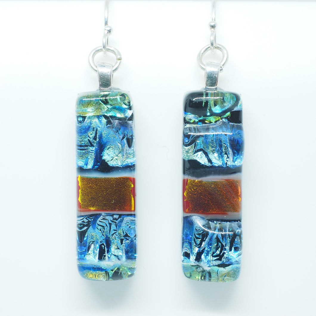 Dichroic Glass Earrings JS13 ONLINE SPECIAL PRICE